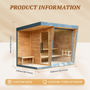 Estética de Lujo con Diseño de Integración Perfecta con el Jardín, Vista Panorámica, Sauna Exterior Tradicional Modular de Primera Calidad - Product Image 3
