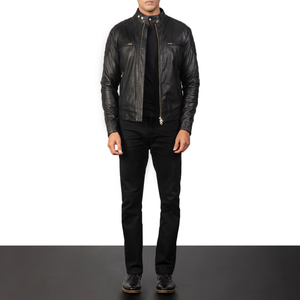 Autumn Winter Men's Casual Zipper Genuine <b>Leather</b> <b>Jacket</b> Men <b>Long</b> Sleeve <b>Leather</b> Fashion <b>Jacket</b> For Men Latest <b>Jacket</b> - Product Image 2