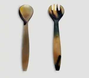 ชุดช้อนเสิร์ฟสลัดเรซิ่นทำมือระดับพรีเมียม สไตล์อเมริกัน เป็นมิตรกับสิ่งแวดล้อม ของขวัญแต่งงาน ด้ามจับยาว - Product Image 2