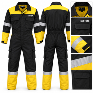 Overol Ignífugo Personalizado de Algodón con Franjas Reflectantes, Ropa de Seguridad para Rescate de Emergencia - Product Image 2