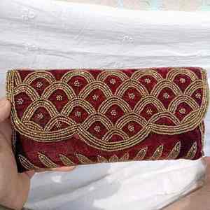 Sac perlé indien fait main coloré, artisanat ethnique de luxe, style durable et tendance, accessoire de mode en cristal de qualité supérieure, perles de verre - Product Image 2