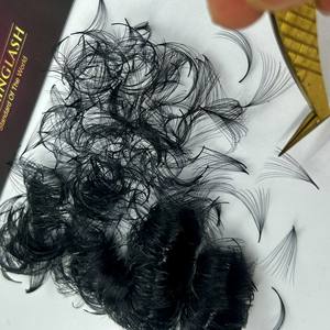 Extensions de cils synthétiques pré-faits 14D, courbure CC/DD/M/L, 0,03-0,05 mm, pour cils longs naturels noir mat, vente en gros - Product Image 2