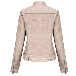 Veste en cuir pour femmes, design élégant, qualité supérieure, légère, tendance, prix de gros le plus bas. - Product Image 2