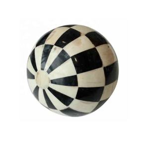 Bolas decorativas con patrón a cuadros moderno, escaparate con incrustaciones de hueso, Bola de mesa, decoración del hogar de todos los tamaños, regalo novedoso - Product Image 5
