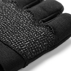 Gants de sport en néoprène noirs à demi-doigts avec fermeture auto-agrippante, support de poignet, paume antidérapante, protection professionnelle pour le fitness unisexe - Product Image 3