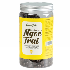 Boules de chocolat noir croustillantes de qualité supérieure certifiées HALAL pour pâtisserie, OEM/ODM, fournisseur de décorations de gâteaux au cacao - Product Image 1