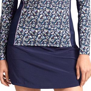 <b>Navy</b> Blue <b>Women's</b> Printed Golf Top Long Sleeve Sports Shirt With Matching <b>Skirt</b> Outdoor Athletic Golf Tennis Uniform - Product Image 3