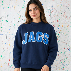 เสื้อสเวตเตอร์คอเต่าแบบสั่งทำของ Jags พร้อมตัวอักษรภาษากรีกสำหรับชมรมพี่น้อง ชุดยูนิฟอร์มเพื่อแสดงจิตวิญญาณของกลุ่มพี่น้อง  เสื้อถักสำหรับนักศึกษา - Product Image 4