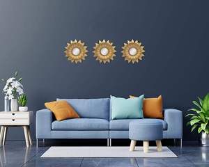 High Quality Modern Round <b>Wall</b> <b>Mirror</b> Creative Metal <b>Wall</b> Art <b>Mirror</b> for Home Office Living Room Bedroom Decoration At Good Rate - Product Image 3