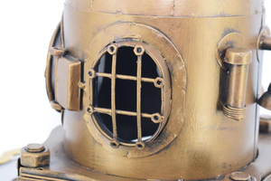 Casque de plongée vintage en métal, sculpture décorative nautique pour la maison, le bureau, le bar, le restaurant - Product Image 4