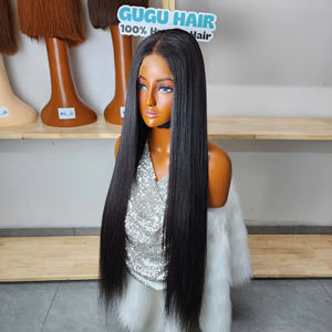 Perruques frontales en dentelle HD en cheveux vierges vietnamiens, double densité, sans colle, cheveux humains de haute qualité pour femmes noires - Product Image 2