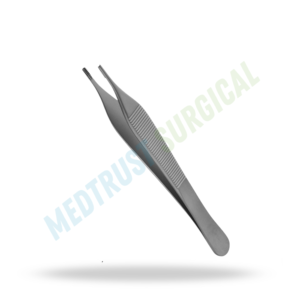 แหนบจับเนื้อเยื่อแบบละเอียดอ่อน ยี่ห้อ Adson Brown ขนาด 9x9 ฟัน ขนาดมาตรฐานสำหรับการผ่าตัด - Product Image 4