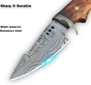 Cuchillo plegable de Damasco, herramienta para acampar al aire libre, cuchillo de acero de Damasco hecho a mano, cuchillo de bolsillo de Damasco para exteriores - Product Image 5