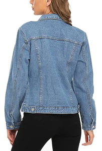 Superior Quality Women's <b>Denim</b> <b>Jackets</b> with Button Closure Hot Sale OEM Stylish Women <b>Denim</b> <b>Jackets</b> For Sale - Product Image 2