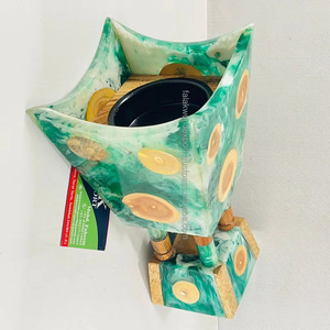 Quemador de incienso de madera de resina premium hecho a mano con diseño natural para oración tradicional, yoga, spa y uso diario tranquilo. - Product Image 1