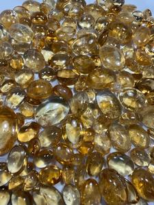 พลอยซิทรินธรรมชาติทรงรีสีเหลืองแบบคาโบชองสำหรับทำเครื่องประดับ - Product Image 3