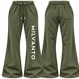 Pantalones Deportivos Unisex Olive Custom, de Felpa de Algodón, Estilo Francés, para Hombre y Mujer, Premium, de Pierna Ancha, para Invierno, Estilo Urbano - Product Image 1