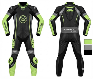 Combinaison de course MotoCP en cuir de qualité supérieure, sur mesure, homologuée CE avec protection de niveau 2, fabriquée sur mesure - Product Image 1