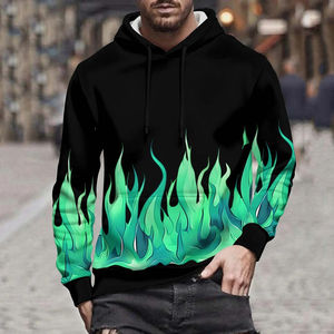 Sudadera con capucha de alta calidad, personalizada, con cremallera, corte ajustado, negra, a la moda, de invierno, 100% algodón, sublimación, con pedrería, de punto, para hombre, estilo urbano. - Product Image 1