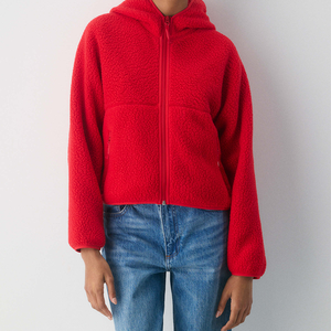 Sweat-shirt à capuche en polaire pour femme, manches longues, couleur unie, décontracté, pour l'hiver et l'automne - Product Image 2