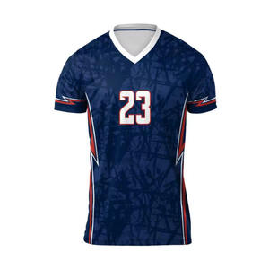 Camiseta de Fútbol para Hombre, para Todo Clima, Manga Corta, Tejido Transpirable Estampado, para Entrenamiento o Partidos Completos - Product Image 1