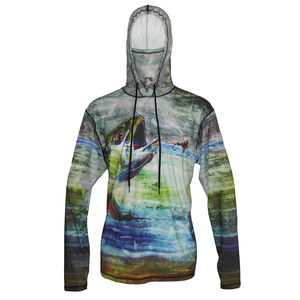 Nouveau Sweat à Capuche Unisexe Imprimé Pêche Hiver Écologique UPF 50 Respirant Imperméable pour Activités de Plein Air - Product Image 1