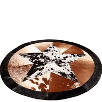 Tapis de prière artisanal de qualité supérieure de style persan avec patchwork rayé en coton et cuir de vache véritable