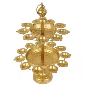 <b>Temple</b> Use Metal Urli Bowl Antique Design Traditional Style Flower Diya Decoration - Product Image 3