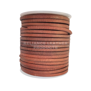 Cordón de Cuero Plano de Primera Calidad Reliance, Color Morado Antiguo, 3mm 4mm 5mm, Cordón de Cuero Vacuno Vintage para Joyería y Manualidades - Product Image 5