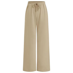 Pantalones Deportivos de Mujer, Tejidos en Algodón 100%, Cintura Media, Pierna Ancha, Transpirables, para Invierno - Product Image 2