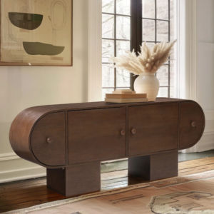 ตู้วางทีวีไม้สักแท้สไตล์นอร์ดิกเรโทรเรียบง่าย กันน้ำ เป็นมิตรกับสิ่งแวดล้อม สำหรับอพาร์ทเมนต์ขนาดเล็ก เฟอร์นิเจอร์ห้องนั่งเล่นทันสมัย - รุ่น Aina - Product Image 5