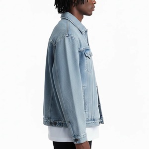 Wholesale oversized Denim Jeans Factory Oem <b>Jacket</b> Mens Custom Fit Size Raw Denim <b>Jacket</b> Vintage Factory Denim <b>Jacket</b> Men - Product Image 5
