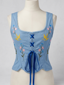Corsé de Lujo para Mujer, Estilo Renacentista, con Bordado a Mano, Diseño de Encaje, Tela de Satén, Material de Spandex/Algodón, Medieval - Product Image 1