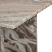 Table de salle à manger de luxe en marbre véritable de Toronto Sawar, plateau carré artisanal, avec pieds en marbre massif à design nouveau et élégant.