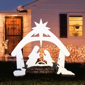 116*53*118cm PVC Inflatable Nativity Garden Jesus Decoration White Outdoor Holiday Yard Decorations - Product Image 1