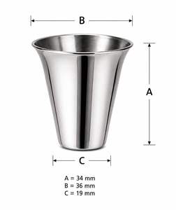 Ensemble de 40 coupelles de communion en acier inoxydable, hygiéniques, anti-poussière, emballées sous film rétractable, réutilisables, pour la liturgie, fournitures d'église - Product Image 2