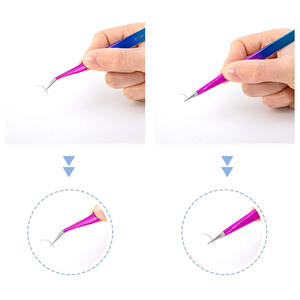 Nouvelles pinces à cils 2026 en acier inoxydable, antistatiques, courbées et droites, de précision, couleur arc-en-ciel, pour extensions de cils - Product Image 3