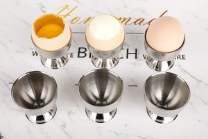 Stainless Steel Egg Holder Stand Round Base Egg Cup Holder <b>Kitchen</b> <b>Gadgets</b> for Hard Boiled Eggs Convenient Egg <b>Tools</b> - Product Image 4