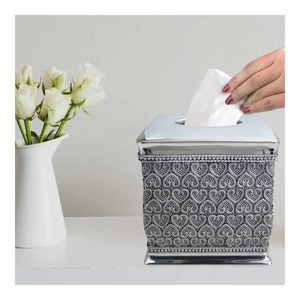Designer Metal <b>Tissue</b> Box Holder With Luxury Finished Suitable For Home Events <b>Wedding</b> Decor And Elegant Table Settings - Product Image 4
