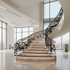 Victorian Cast Iron Stair <b>Railings</b> Indoor Rust Resistant <b>Wall</b> Mounted Balustrades For Staircase - Product Image 3