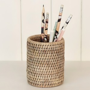 Porte-stylos en rotin tressé de luxe, panier de rangement multi-usages, porte-crayons, fait main au Vietnam - Product Image 6