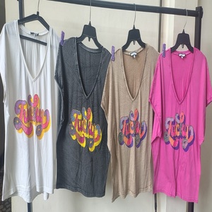 Women Cotton V Neck <b>T</b> <b>Shirt</b> Wholesale Manufacturer Supply for Best Price - Product Image 4