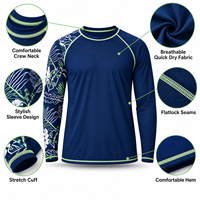Vêtements de sport unisexes à séchage rapide en spandex, imprimés numériquement, manches longues, protection contre les éruptions cutanées, 160g, pour la gym, le surf, la plongée, le MMA, service OEM