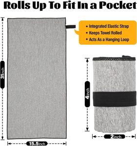 Soft and Quick-Dry <b>Microfiber</b> Hair Drying <b>Towels</b> 3 Colors Pack Solid Color Knitted Roll Style for Home and gym Use Adult Size - Product Image 5