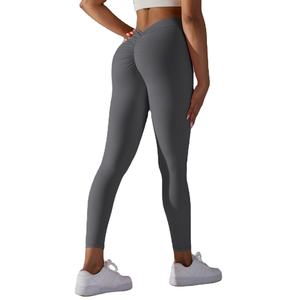 Leggings de gimnasio de cintura alta personalizados para mujer, pantalones de yoga de realce de cintura, ropa deportiva personalizable - Product Image 4