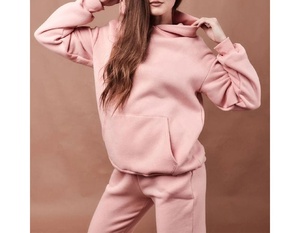 Conjunto de chándal informal de lana cálida de Invierno para mujer, logotipo sostenible a prueba de viento de secado rápido, moda para exteriores para adultos más nuevos - Product Image 3