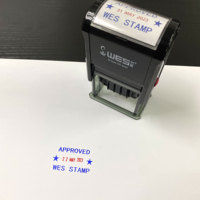 SELLOS Tampon daté auto-encreur avec tampon encreur 2 couleurs DT-2441 WES