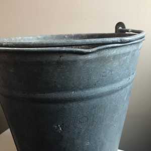 Industrial Metal <b>Bucket</b> with Durable Carry Handle - Product Image 2