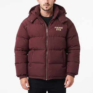 <b>Men</b> Winter Puffer Jacket Hooded Quilted <b>Warm</b> Full Zip Padded <b>Coat</b> Casual Outdoor Jacket Custom Logo Wholesale Manufacturer - Product Image 1