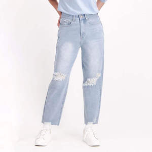 Pantalones de Pana Elásticos de Moda, Cintura Elástica, Pierna Ancha, Transpirables, de Secado Rápido, Precio al por Mayor para Mujer - Product Image 2